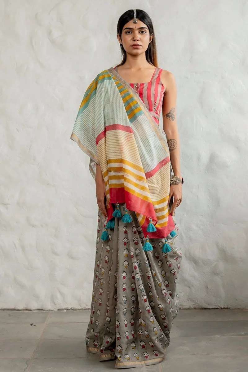 BEAUTIFUL SPECIAL FANCY LILAN COTTAN FABRIC WITH CRAFTMANSHI...