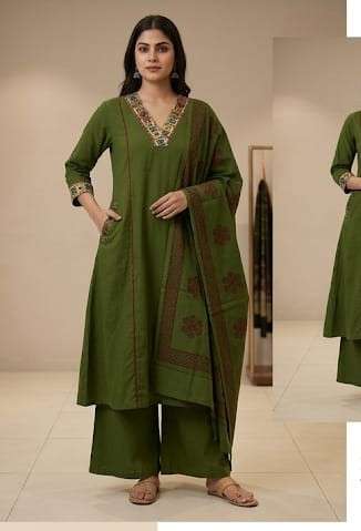 BEAUTIFUL SUMMER SPECIAL A LINE KURTI WITH ONE SIDE POCKET P...