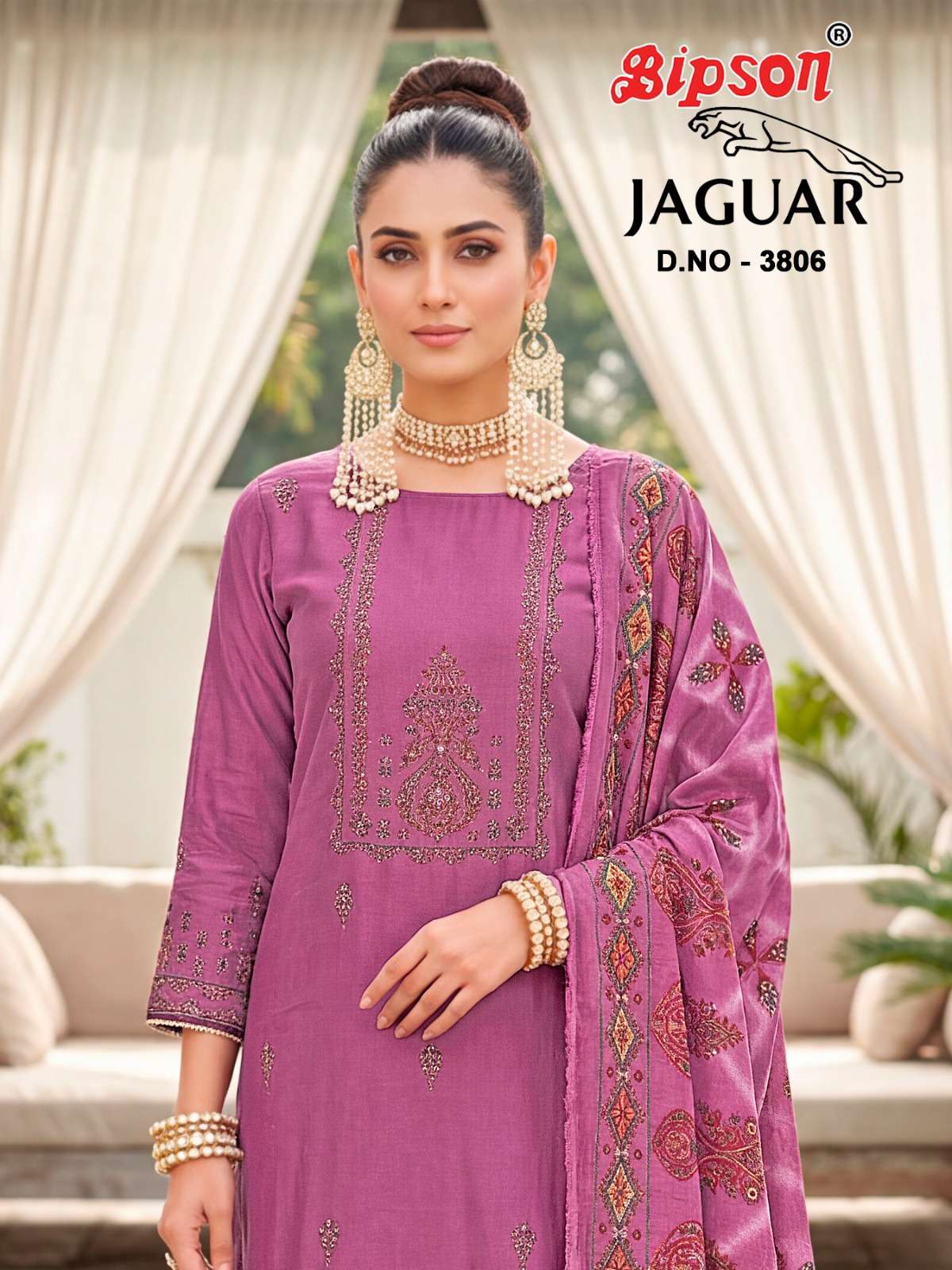 BIPSON PRINTS JAGUAR 3806 BRANDED MUSLIN DISCHARGE PRINT SAL...