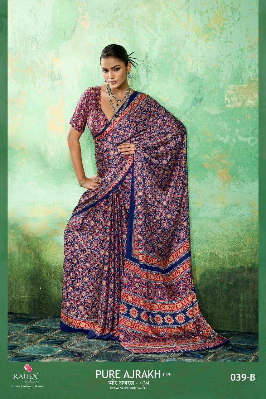 CLASSIC RAJTEX FABRICS PURE  AJRAKH 039 SOFT MODAL SATIN FAB...