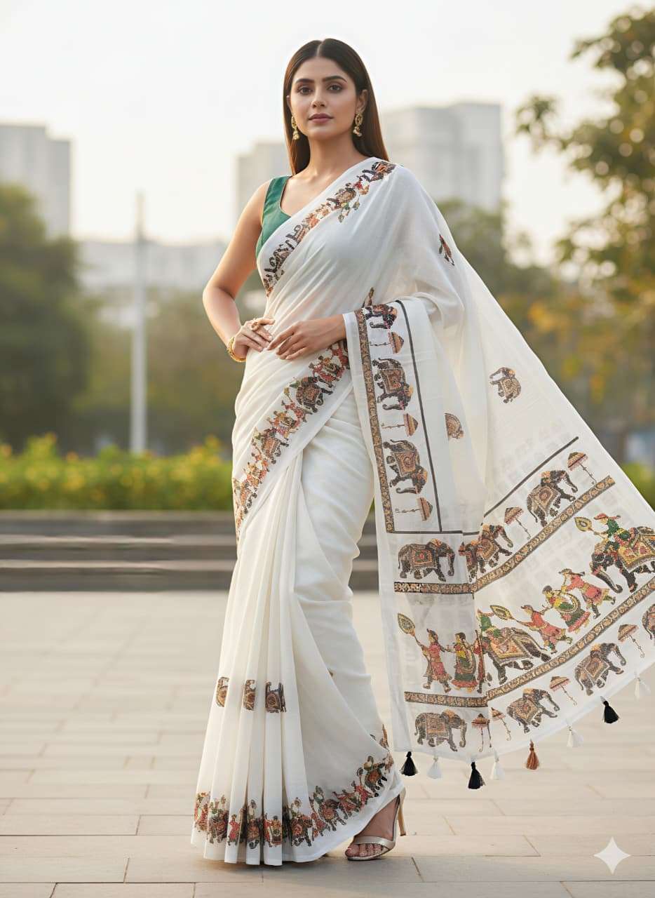  CLASSIC ROYAL HATHI PURE LINEN CHARMFULL AND SOFT FABRIC WI...