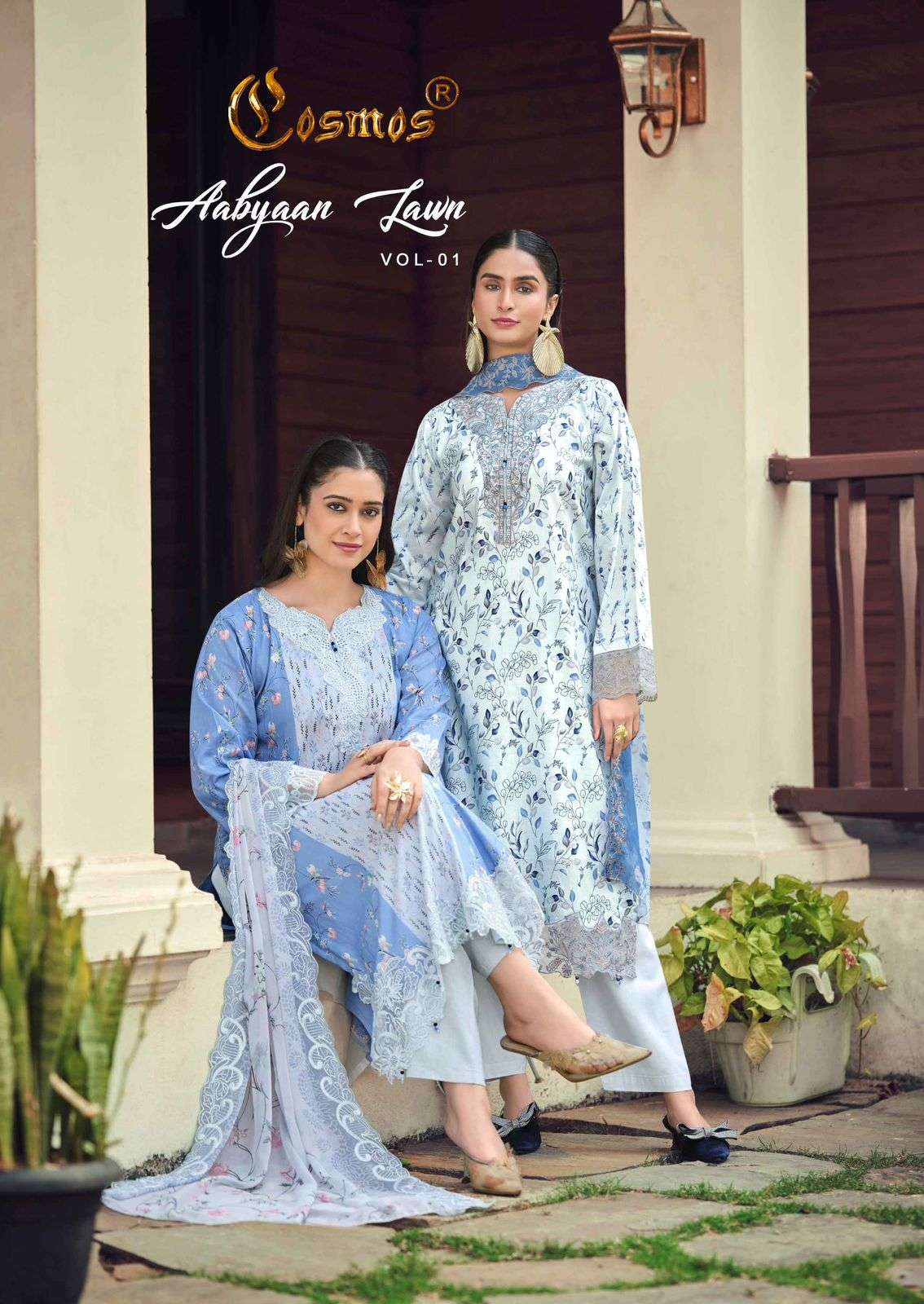 COSMOS FASHION AABYAAN LAWN VOL 1 BEAUTIFUL LAWN COTTON DESI...