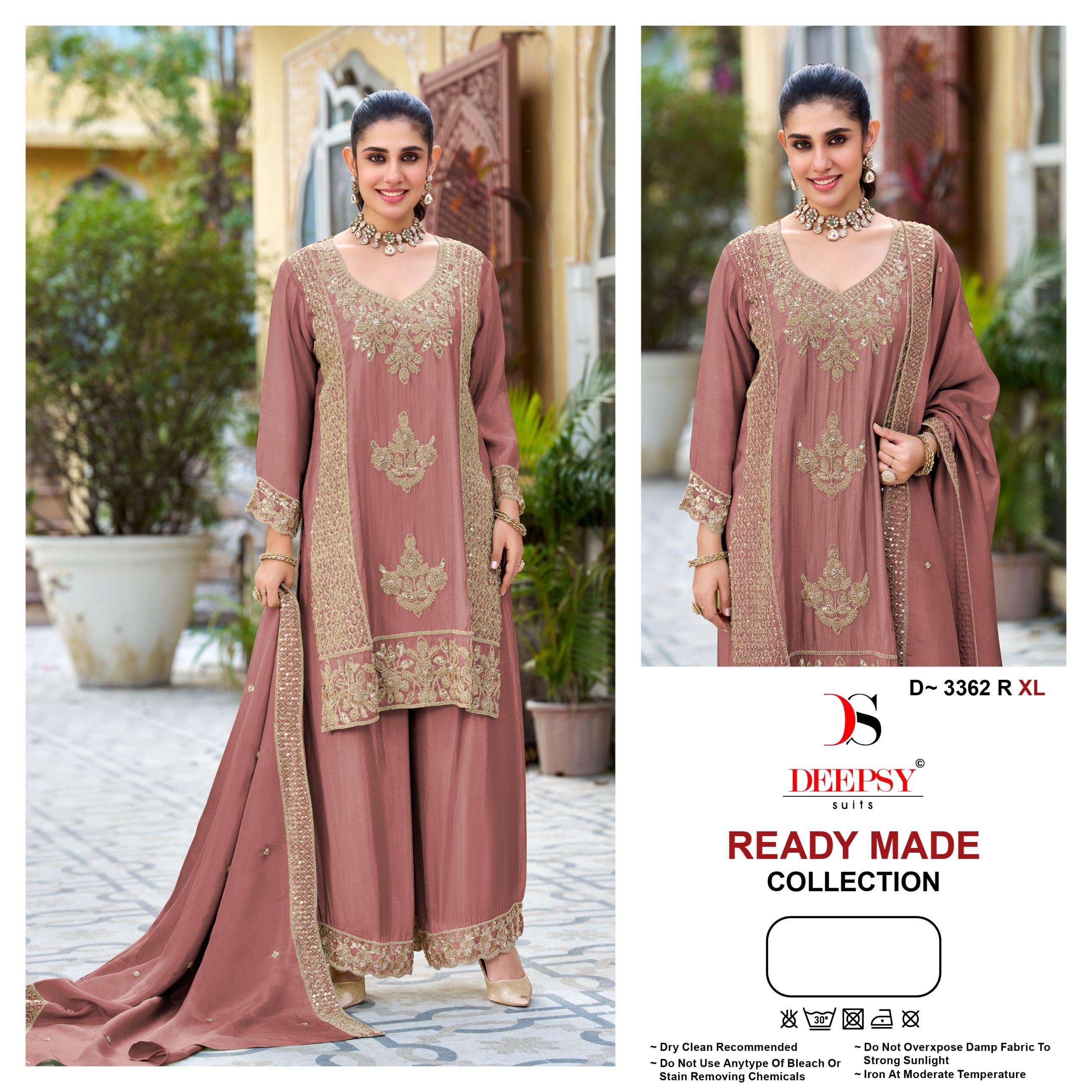 DEEPSY SUITS 3362 TRADITIONAL READYMADE TISSUE SILK HEAVY WO...