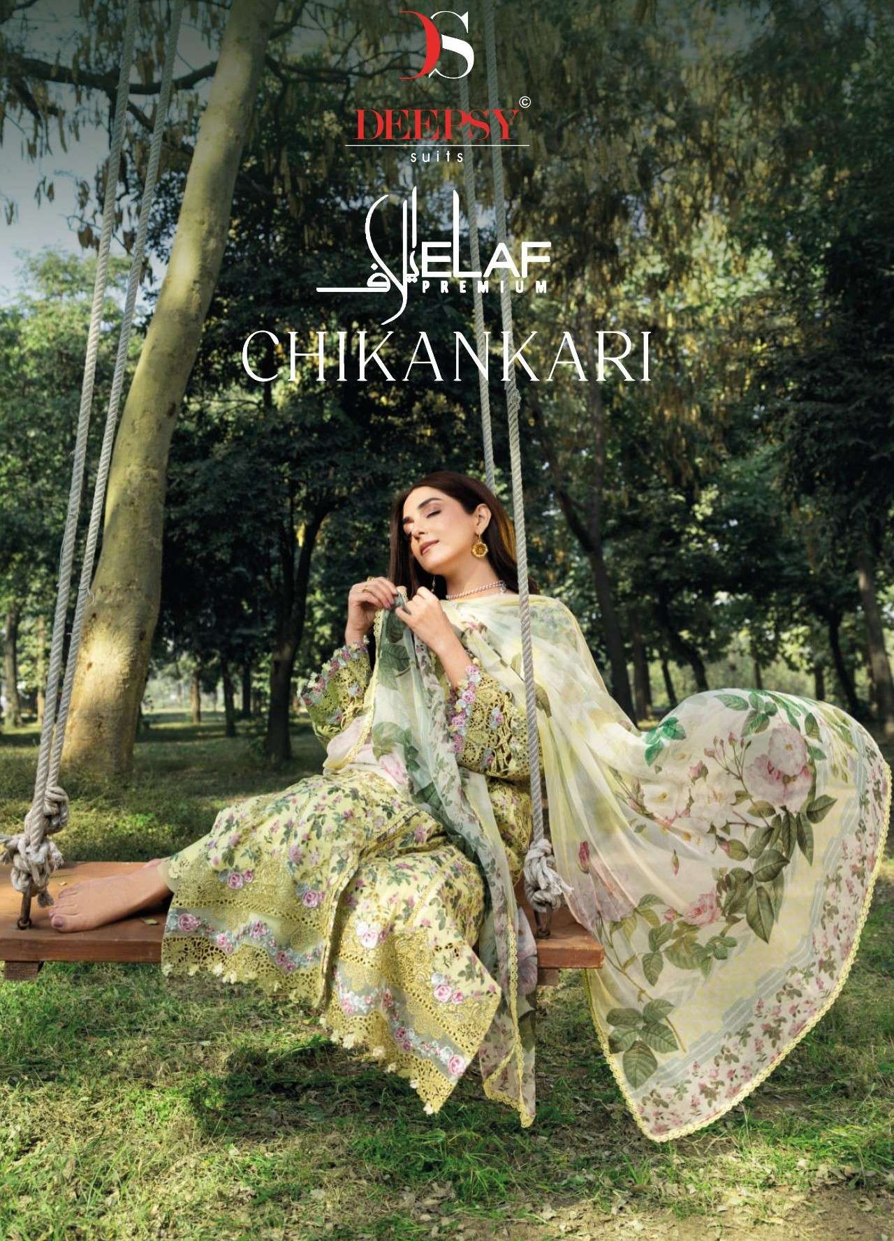 DEEPSY SUITS ELAF CHIKANKARI INDIA TREND PAKISTANI COTTON DE...