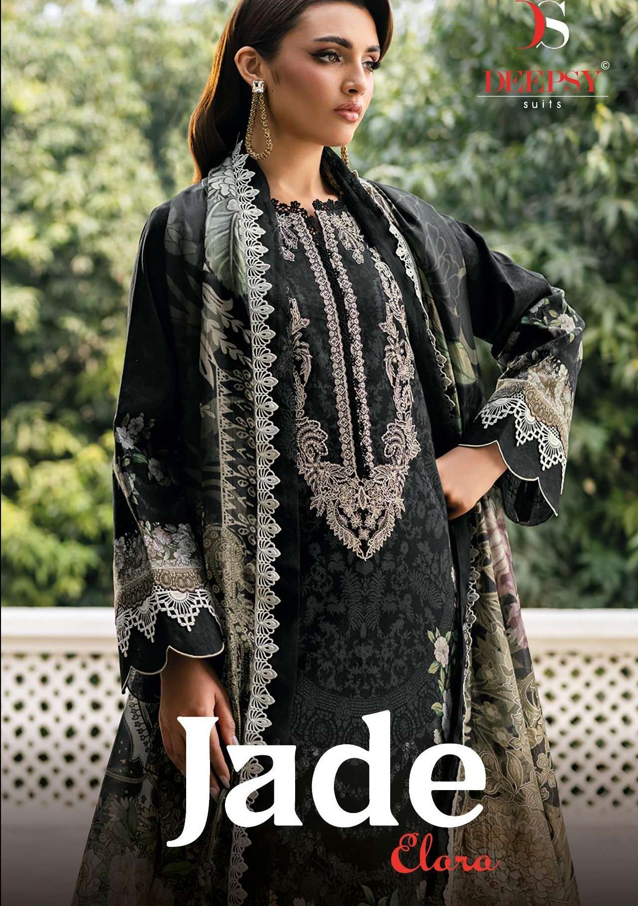 DEEPSY SUITS JADE ELARA COTTON HEAVY PATCH EMBROIDERY PAKIST...