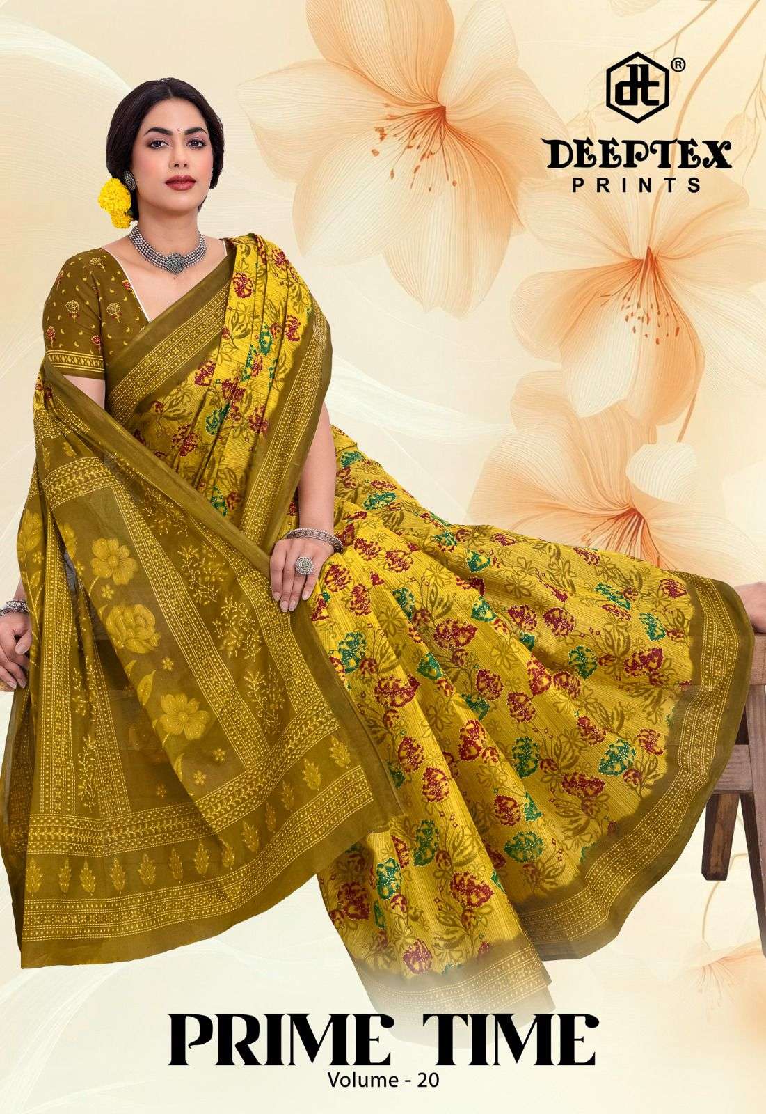 DEEPTEX PRIME TIME VOL 20 GARMI HEAVY COTTON SAREES DAILY WE...