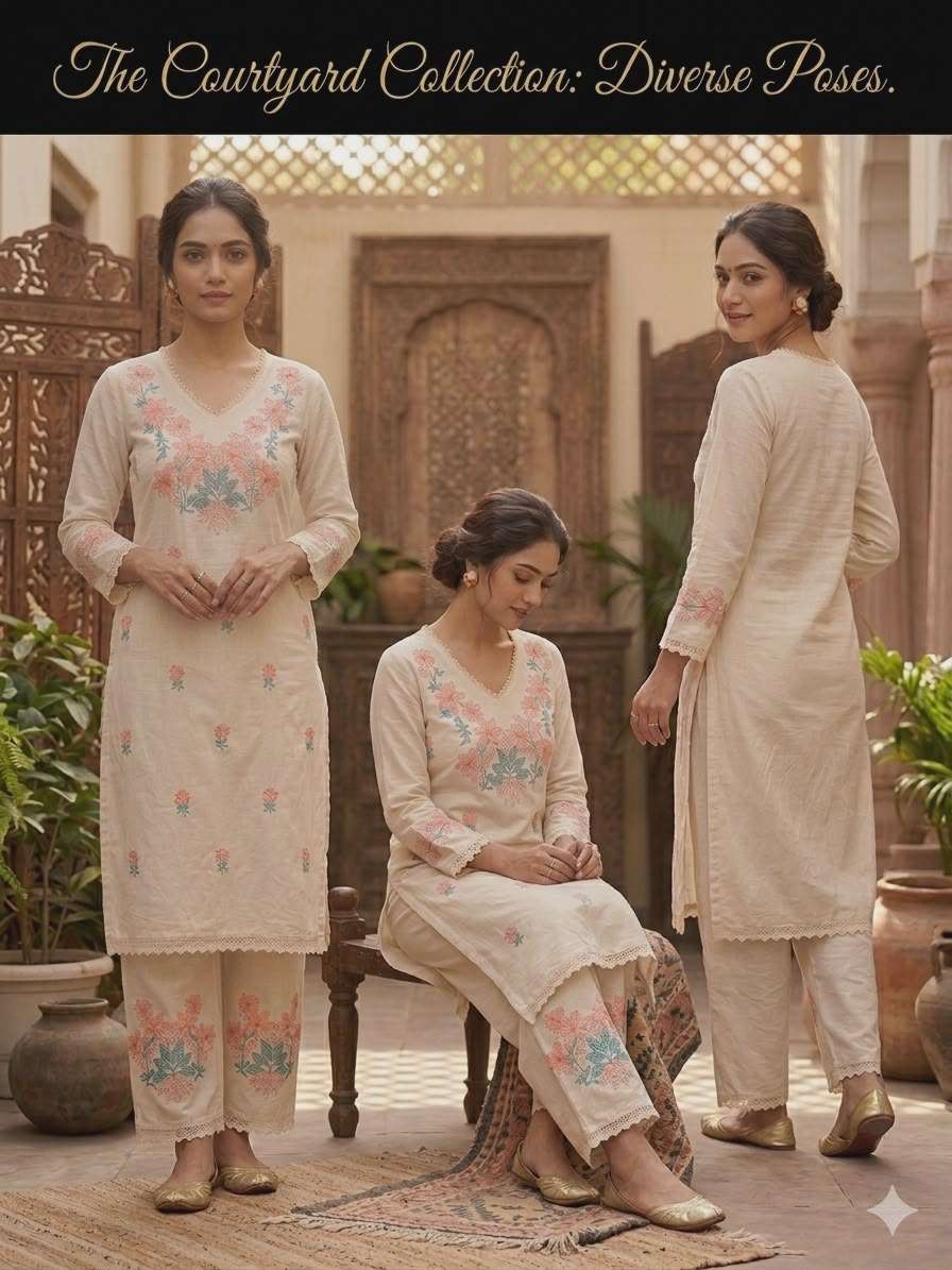 DESIGNER COLLECTION COTTON MULTI DESIGN CORD SET CASUAL LOOK...
