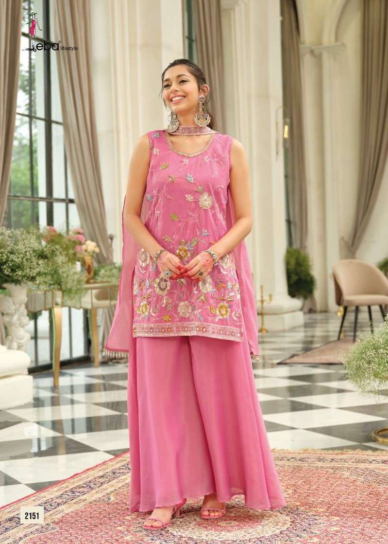 EBA HAZEL SIMER WITH BEAST WORK KURTI FARSHI SALWAR SUIT EID...