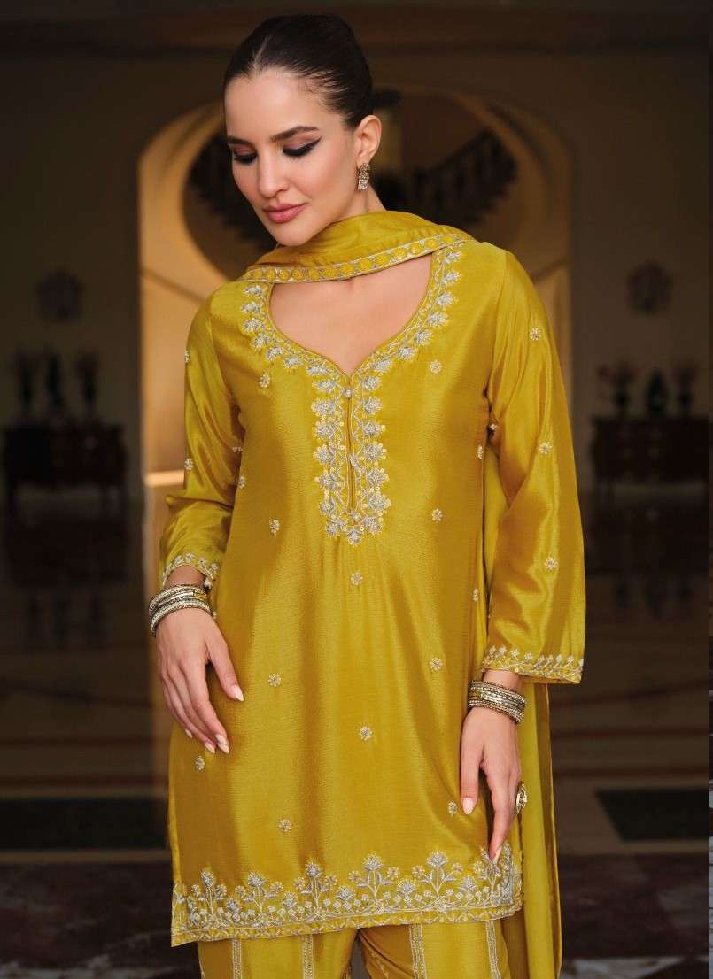 EBA MIRAH CHINON FABRIC SEQUENCE WORK PAKISTANI CLASSIC KURT...