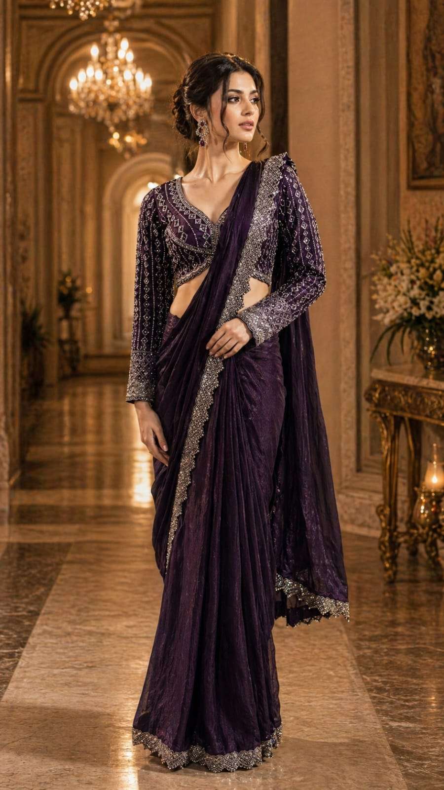 FANCY SILK FABRIC READY TO WEAR SAREE RESELLER IN SURAT A527