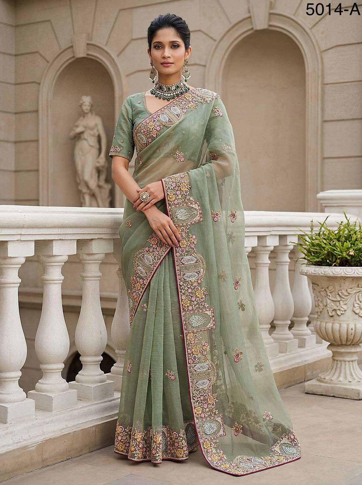 Gabana Silk fancy fabric Attractive Pattern Designer Embroid...