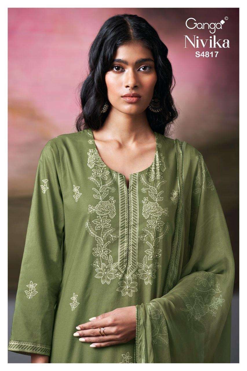 GANGA NIVIKA 4817 COTTON PRINTED SALWAR SUIT TRADITIONAL CLO...