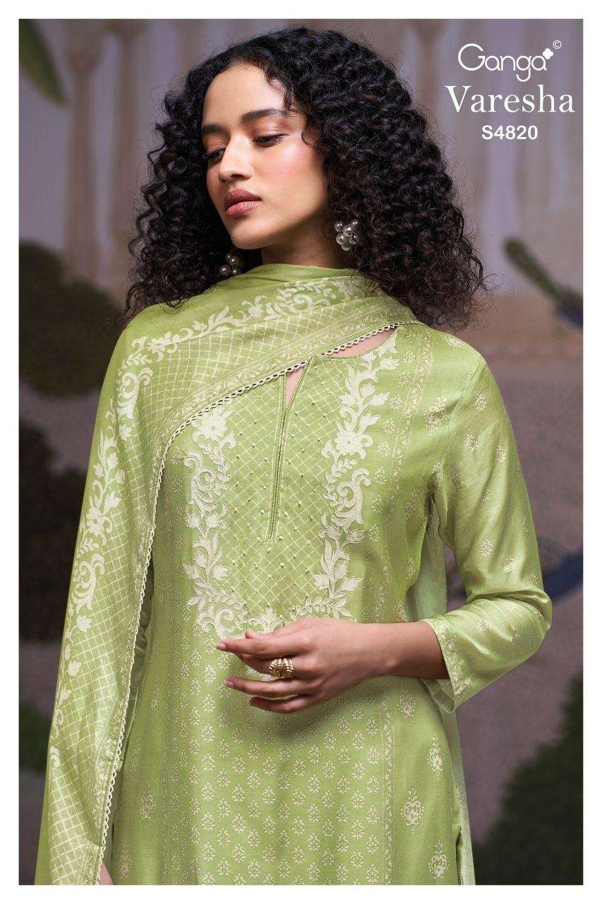 GANGA VARESHA 4820 PREMIUM COTTON PRINTED LADIES DRESS CATAL...