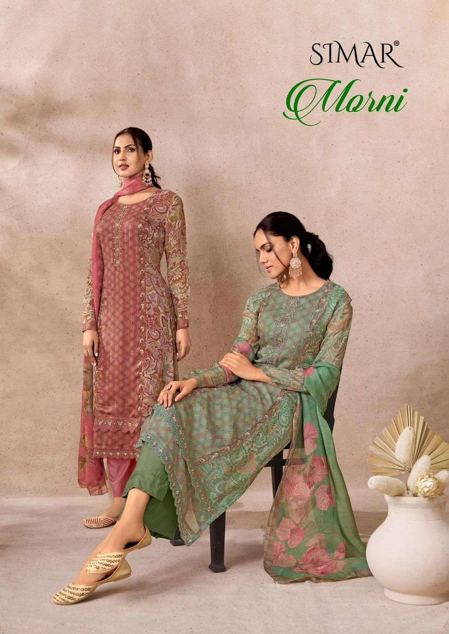 GLOSSY MORNI COTTON FABRIC DESIGNER SALWAR SUIT UNSTITCH EXP...