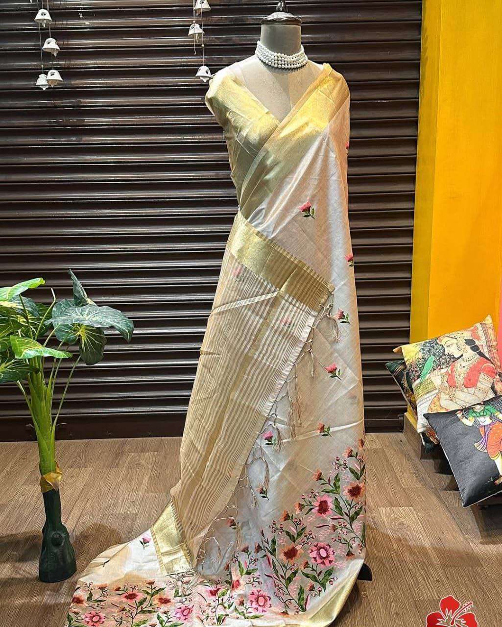 Gulzaar Drape yourself in elegance with this Floral Embroide...
