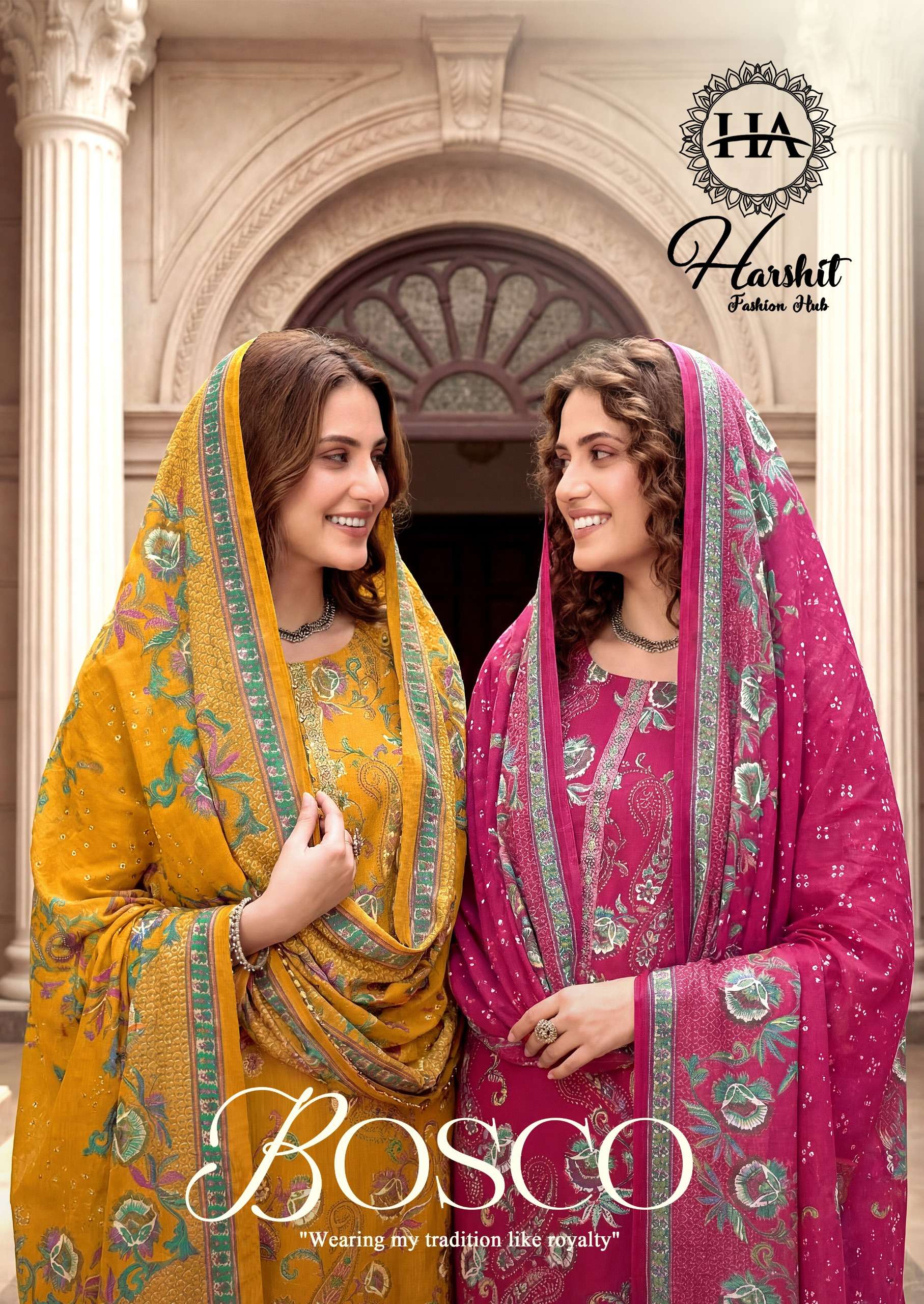 HARSHIT FASHION BOSCO ZAM DISCHARGE PRINT WITH NECK WORK SAL...