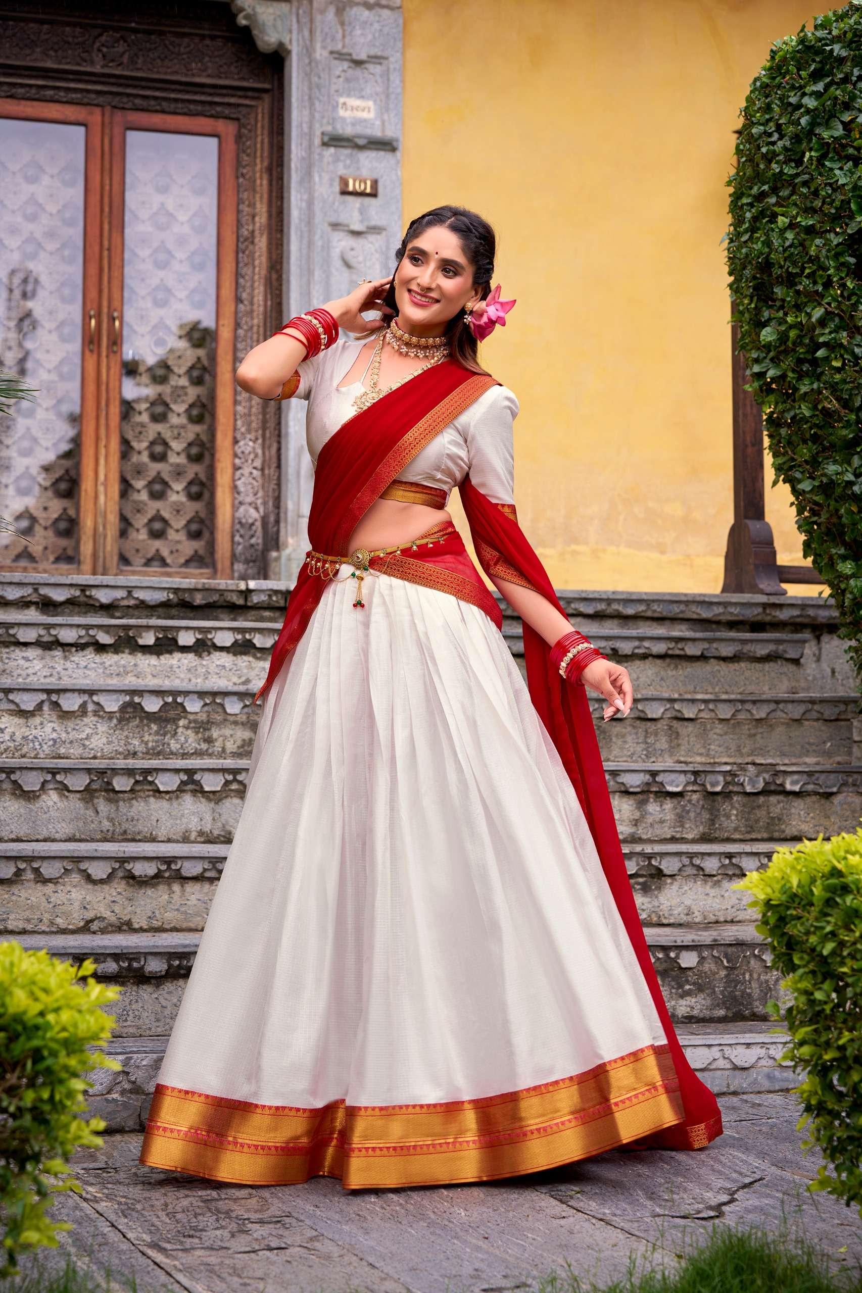  Harvani This half saree reminds me that culture isn t old  ...