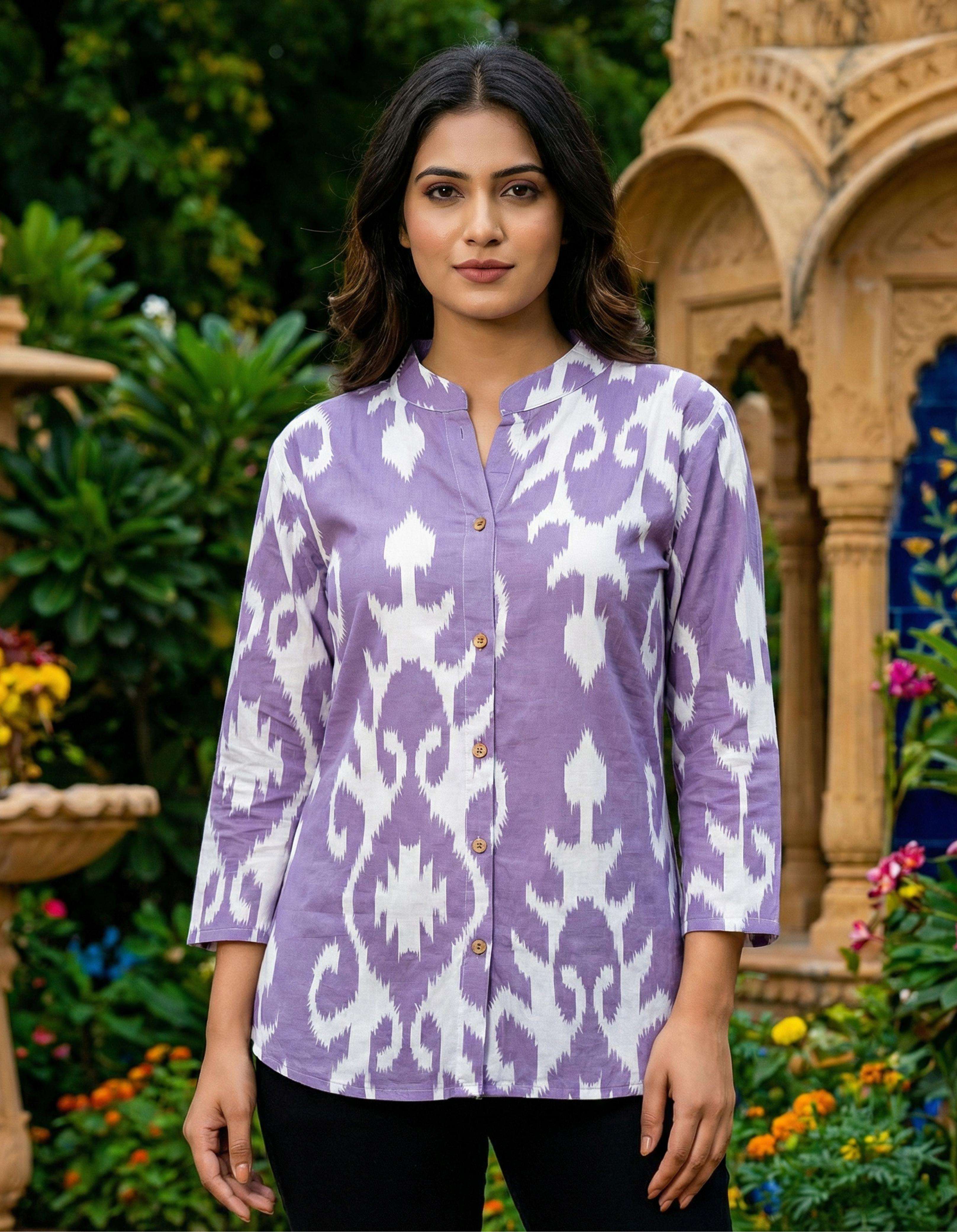 JAIPUR PRINTED RAYON FABRIC TUNIC TOP FOR GIRL REGULAR DEALE...