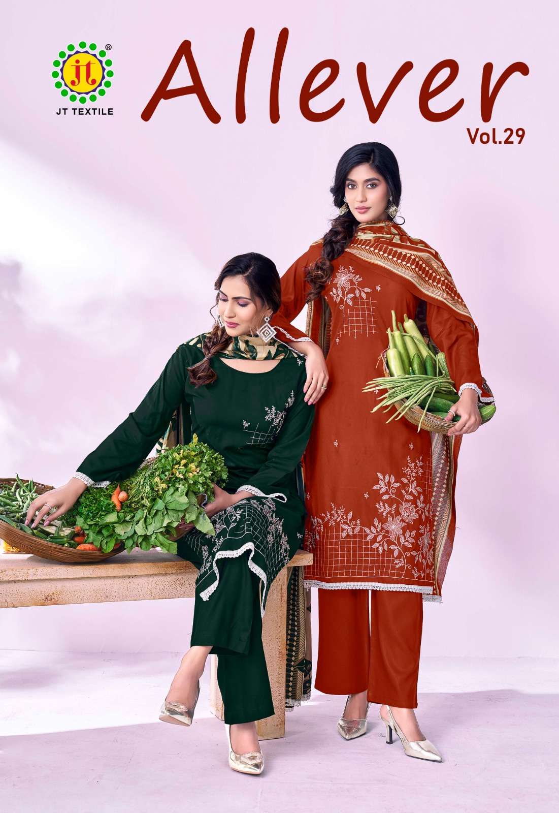 JAMATMAL ALLEVER VOL 29 RAYON FABRIC WITH SEQUENCE WORK SALW...