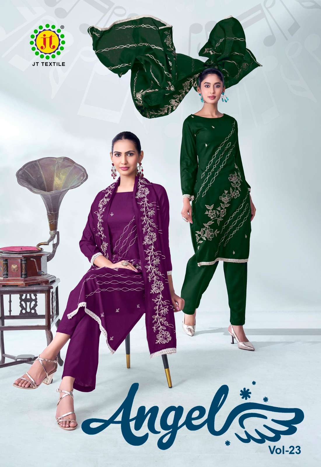 JAMATMAL ANGEL VOL 23 UNIQUE CLOTHING RAYON FABRIC SALWAR SU...