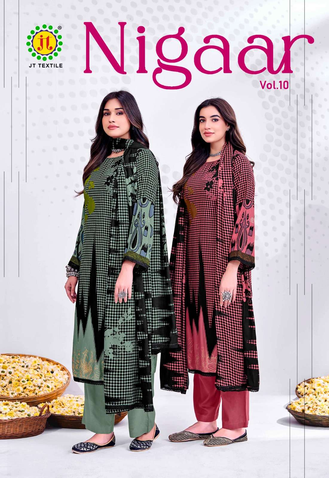 JAMATMAL NIGAAR VOL 10 RAYON FABRIC COLOR SUIT BLACK PRINT R...