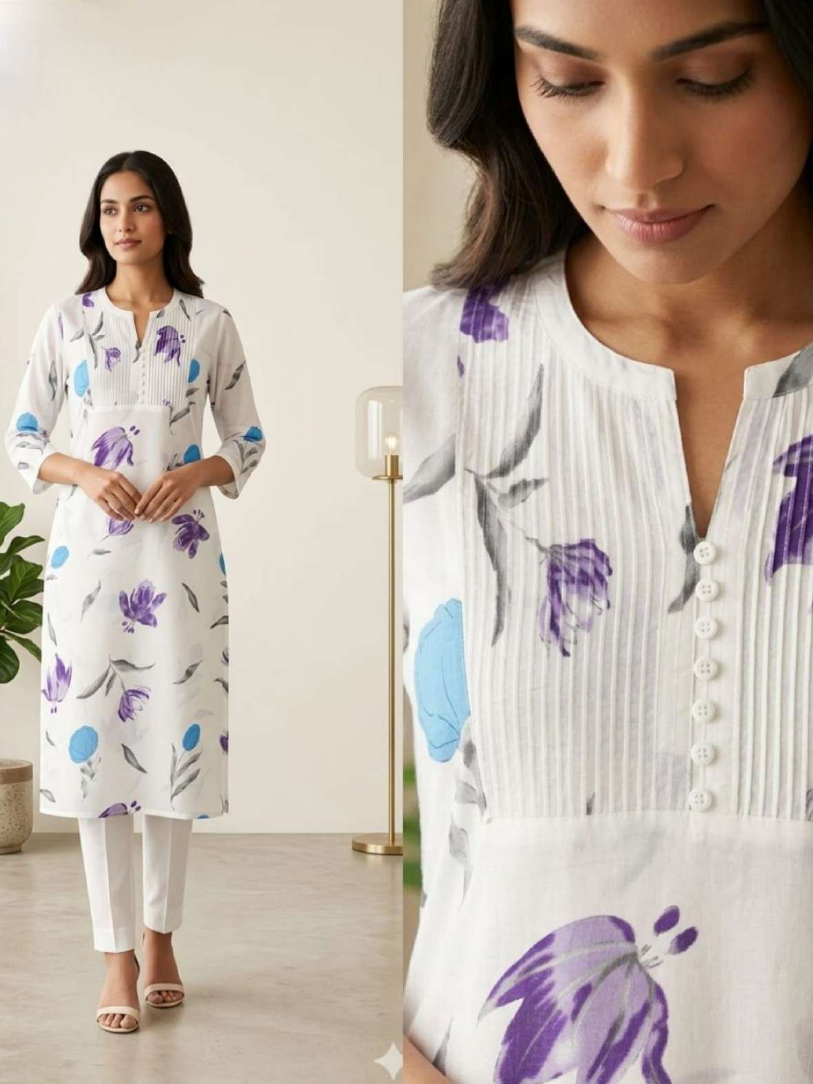JN MULTI COLOR DESIGN KURTI FOR WOMEN SIMPLE LOOK RESELLER 