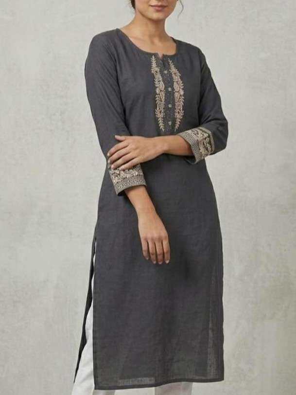JN SUMMER CLASSIC COTTON KURTI COLLECTION OFFICE REGULAR IND...