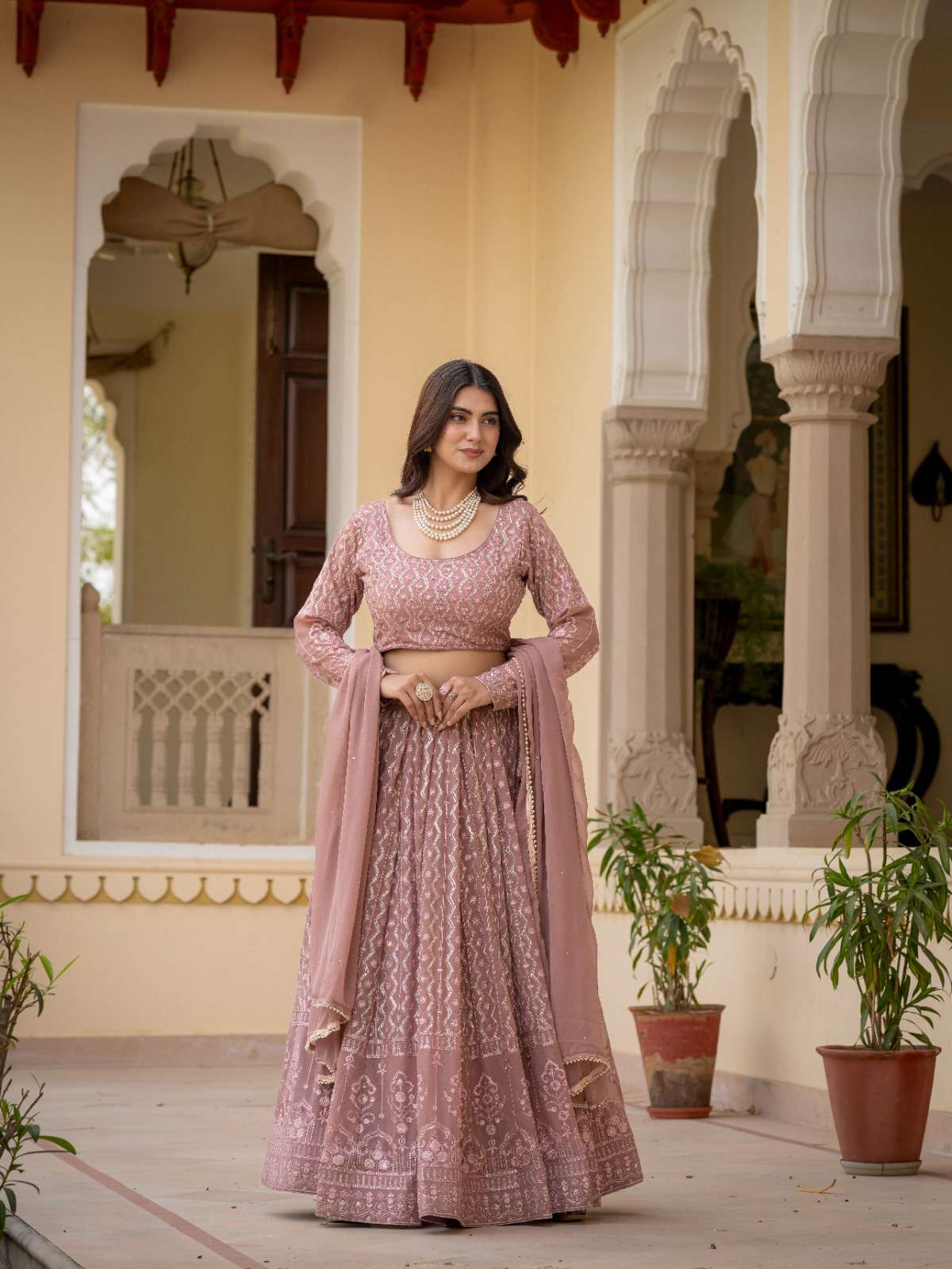Just Launched Faux Georgette fancy fabric with classic and e...