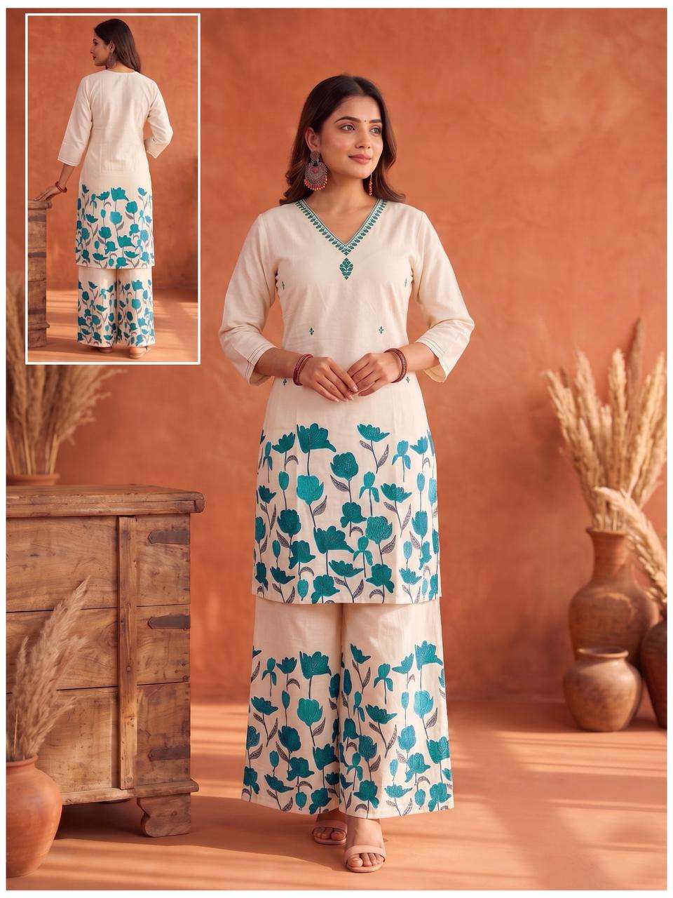 K 925 TRENDING CORD SET WITH RAYON DAMAN PRINT COMBO DEALER