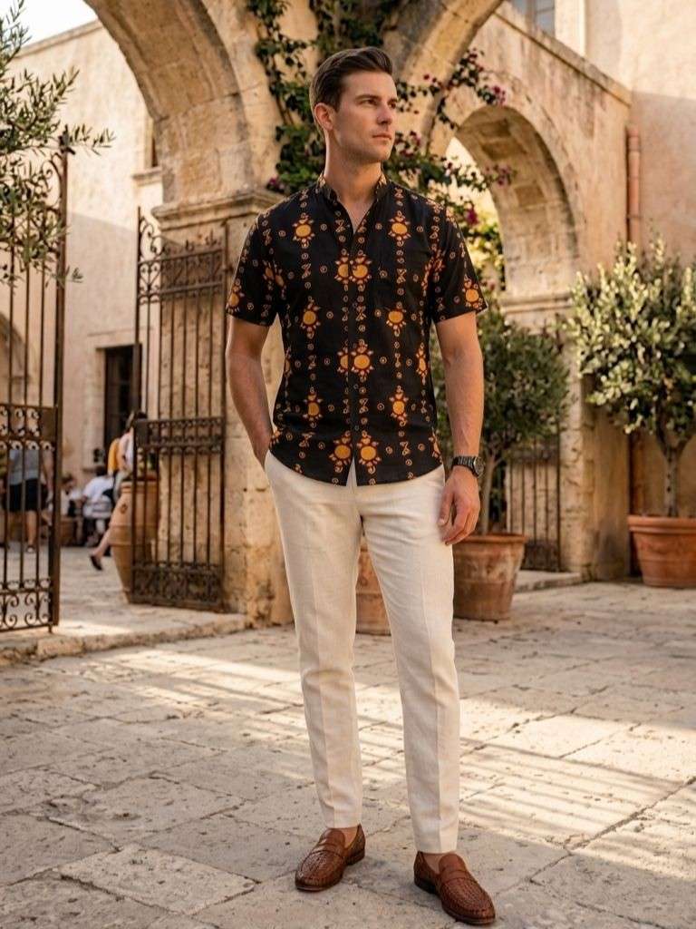 K 934 PREMIUM EDITION HALF SLEEVE SHIRTS FOR MENS TRENDY SUR...