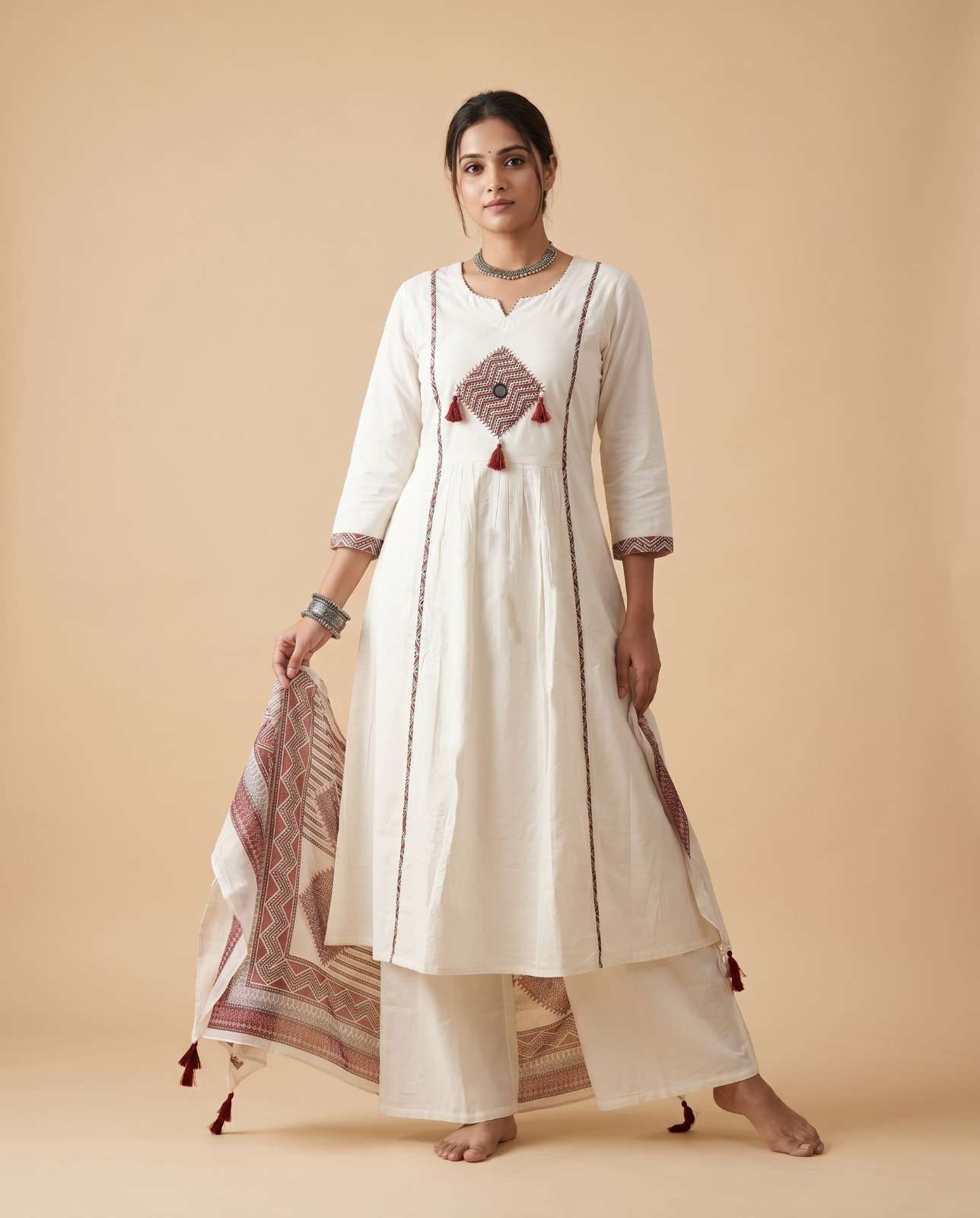 K 945 BRAND COTTON ALINE 3 PIECE SALWAR SUIT AT WHOLESALER I...