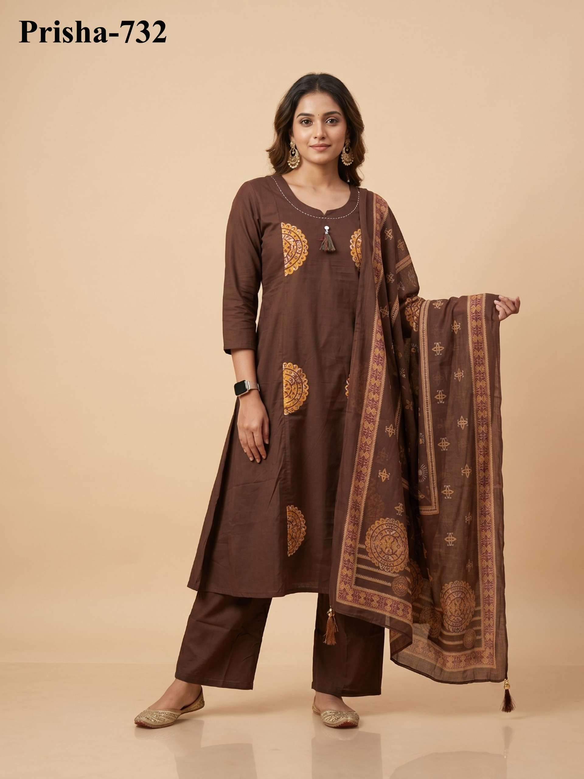 K 954 BOUTIQUE COTTON ALINE 3PCS FANCY SUIT PARTY WEAR SHOP