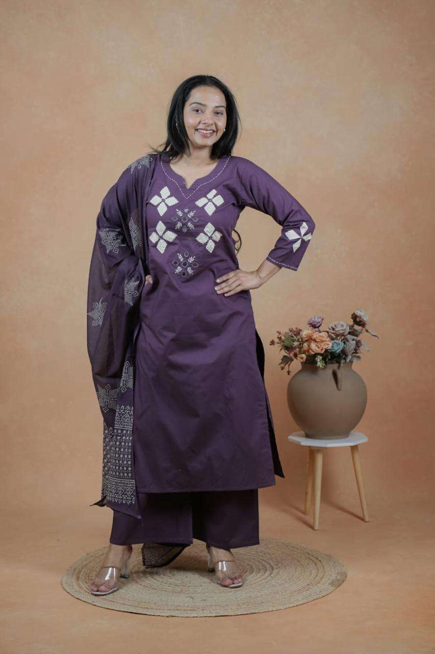 K 983 READYMADE COTTON DHABU DESIGNER SALWAR SUIT SUPPLIER