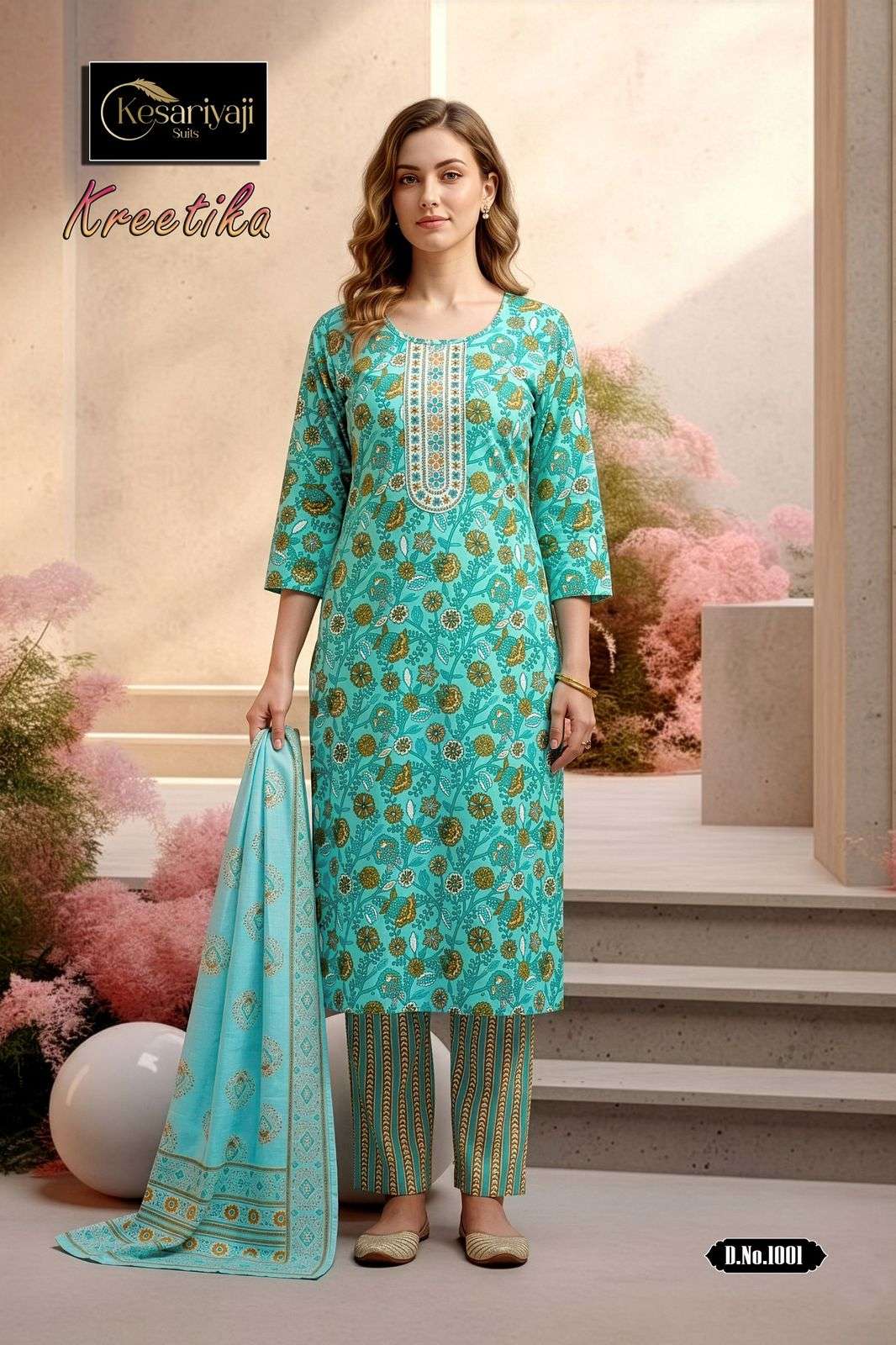 KESHRIYA KREETIKA VOL 1 DHABU COTTON PRINT SALWAR SUIT FOR R...