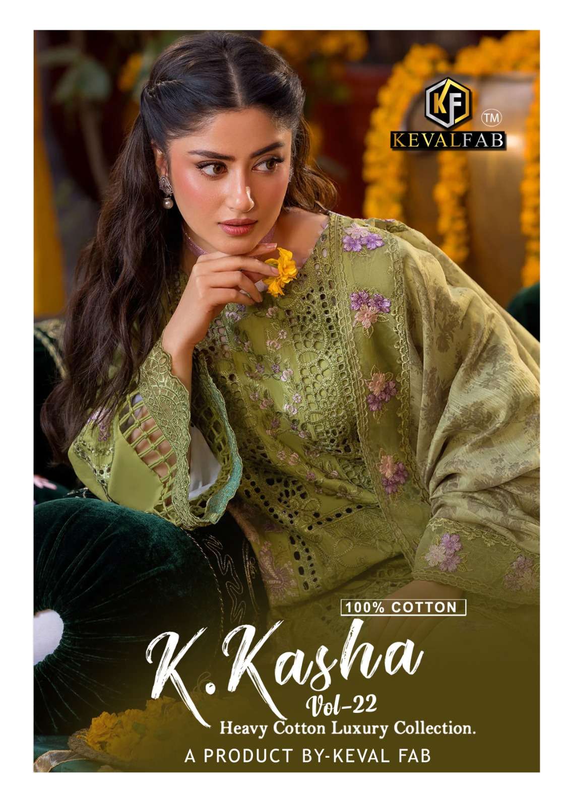 KEVAL FAB K KASHA VOL 22 BRAND HEAVY COTTON PRINT PAKISTANI ...