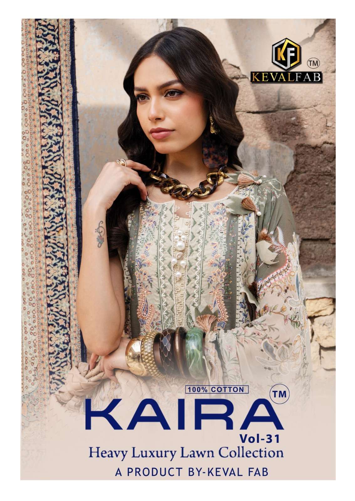 KEVAL FAB KAIRA VOL 31 LAWN COTTON PRINTED PAKISTANI TREND S...