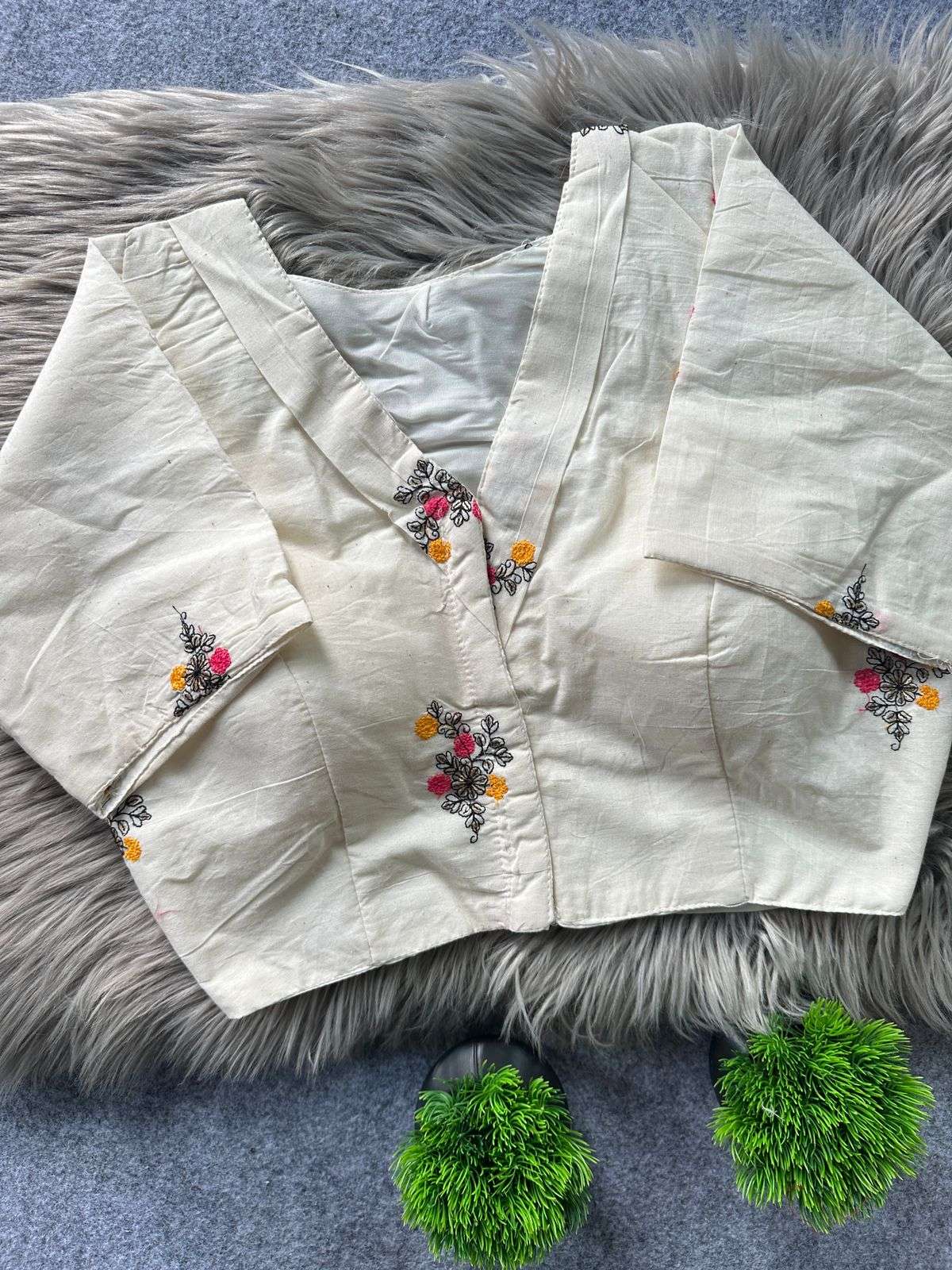  khadi blouse Pure Camric Cotton soft Diable fancy and comfo...