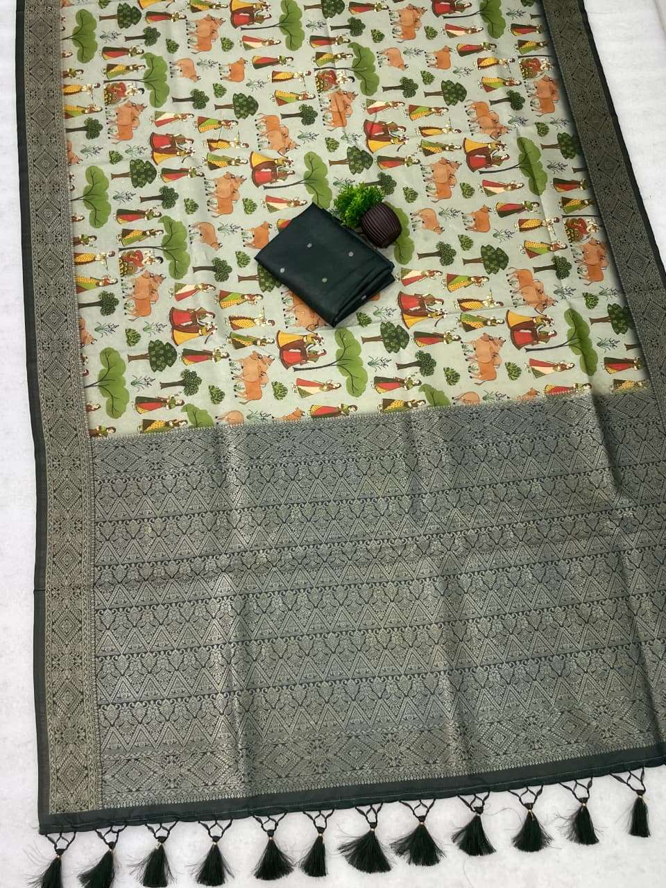 KRESHVA NON CATALOGUE SOFT AND PURE P V TUSSAR SILK FABRIC W...