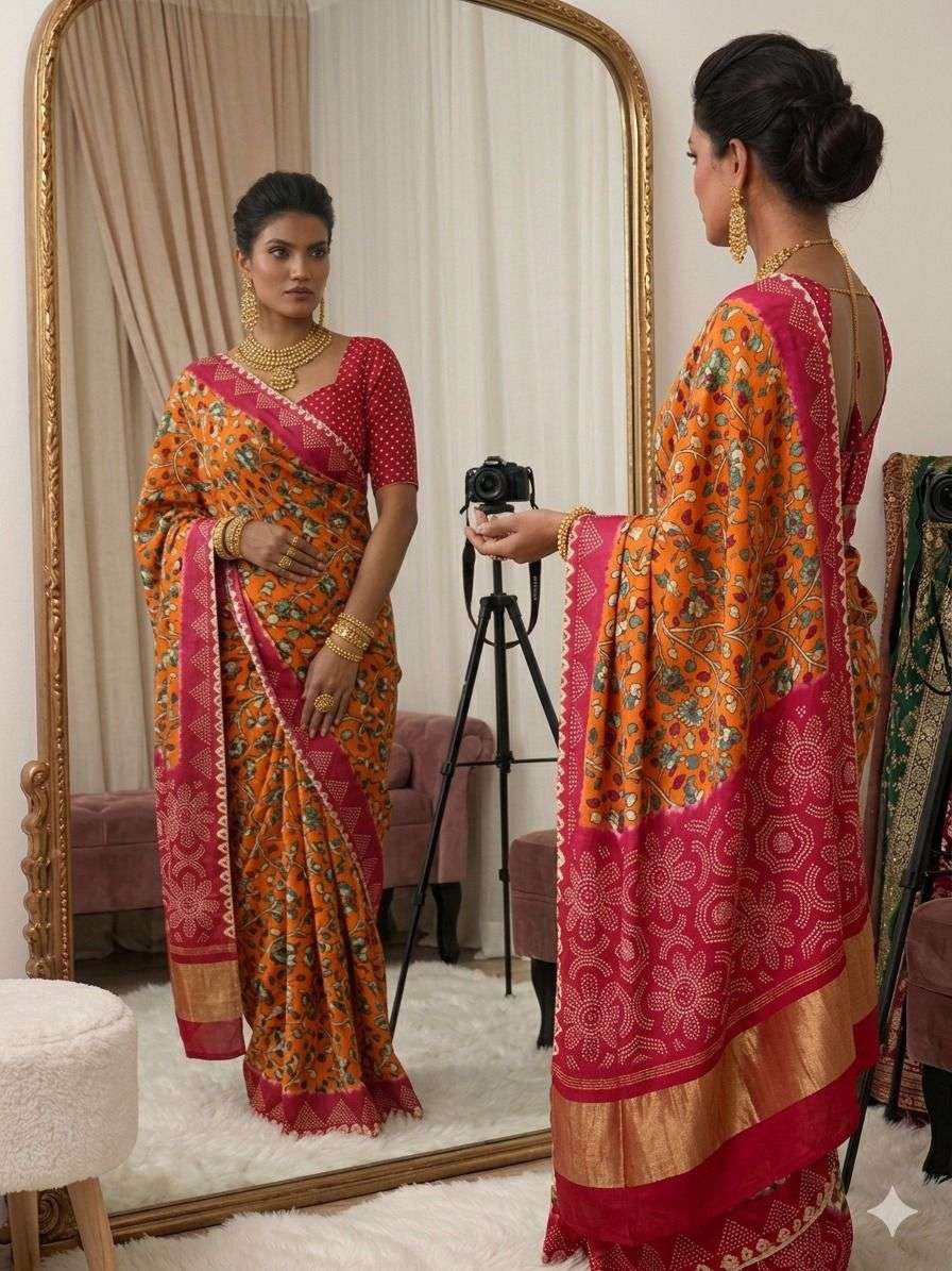 Lagdi Patta Saree New and soft Pure Gajji classic silk with ...