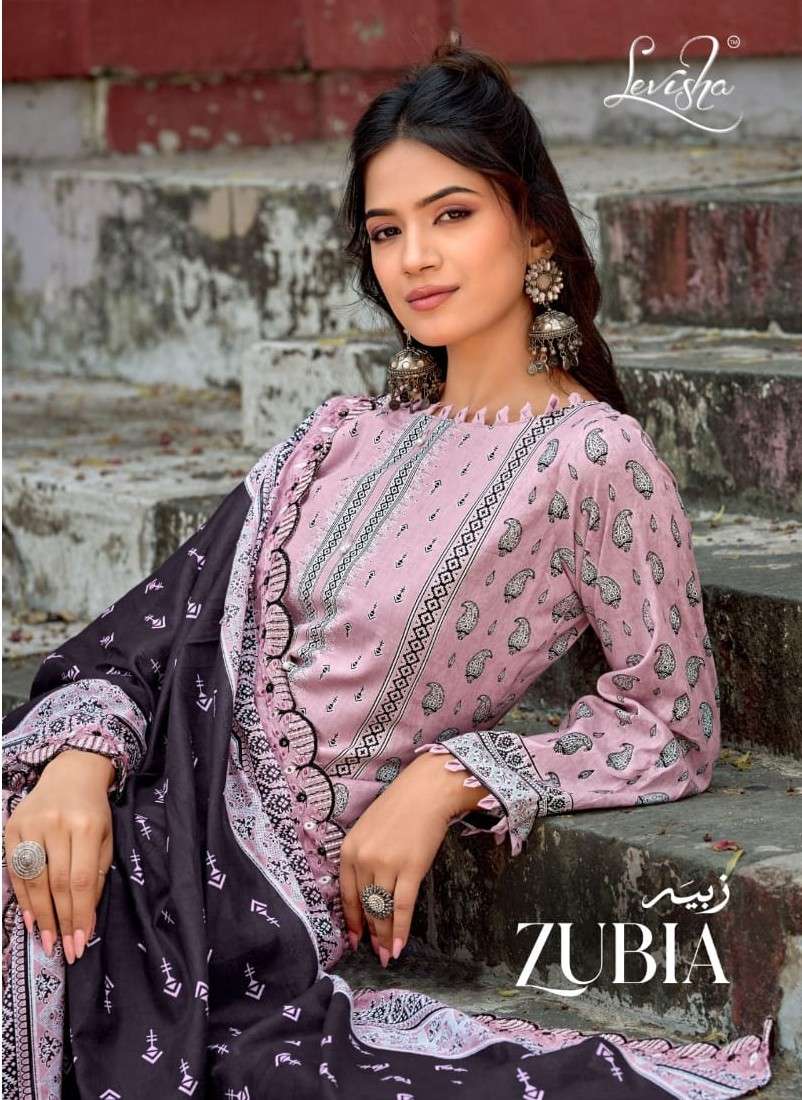 LEVISHA ZUBIA LAWN COTTON PAKISTANI STYLE PATTERN CLASSIC SU...