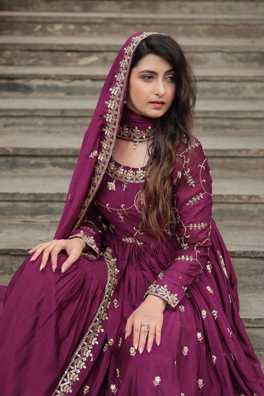 LW 9193 CHINON RICH WORK DESIGNER READYMADE TOP SHARARA DUPA...