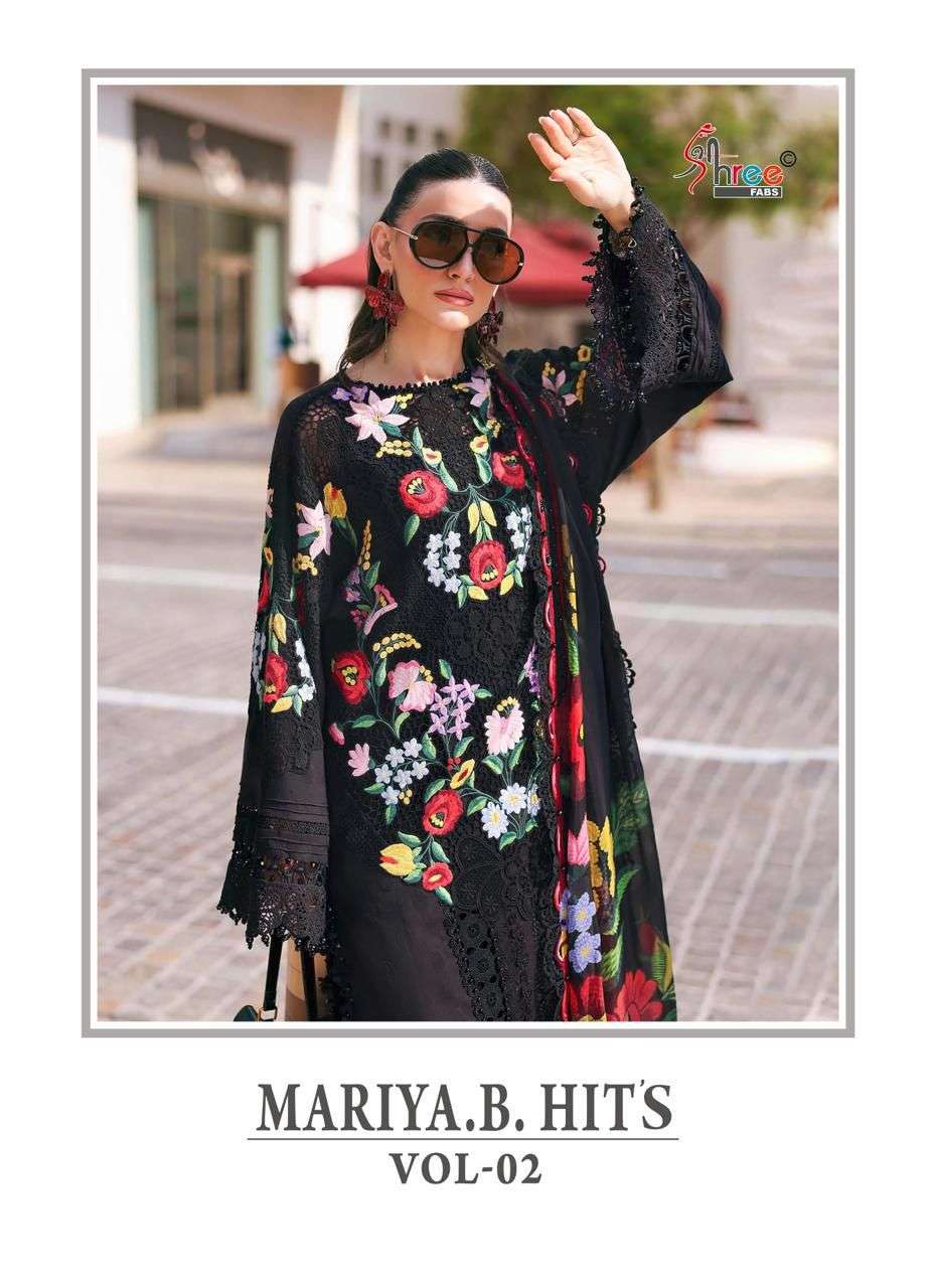 MARIYA B HIT VOL 2 PURE COTTON WITH HEAVY SELF WORK BLACK AN...
