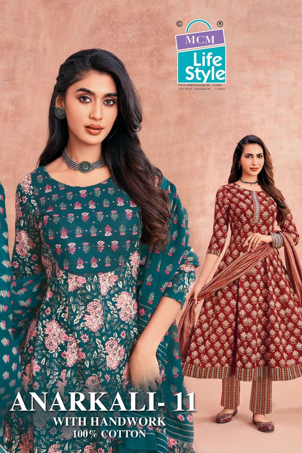MCM ANARKALI VOL 11 COTTON PRINTED ANARKALI STYLE SUIT CLASS...