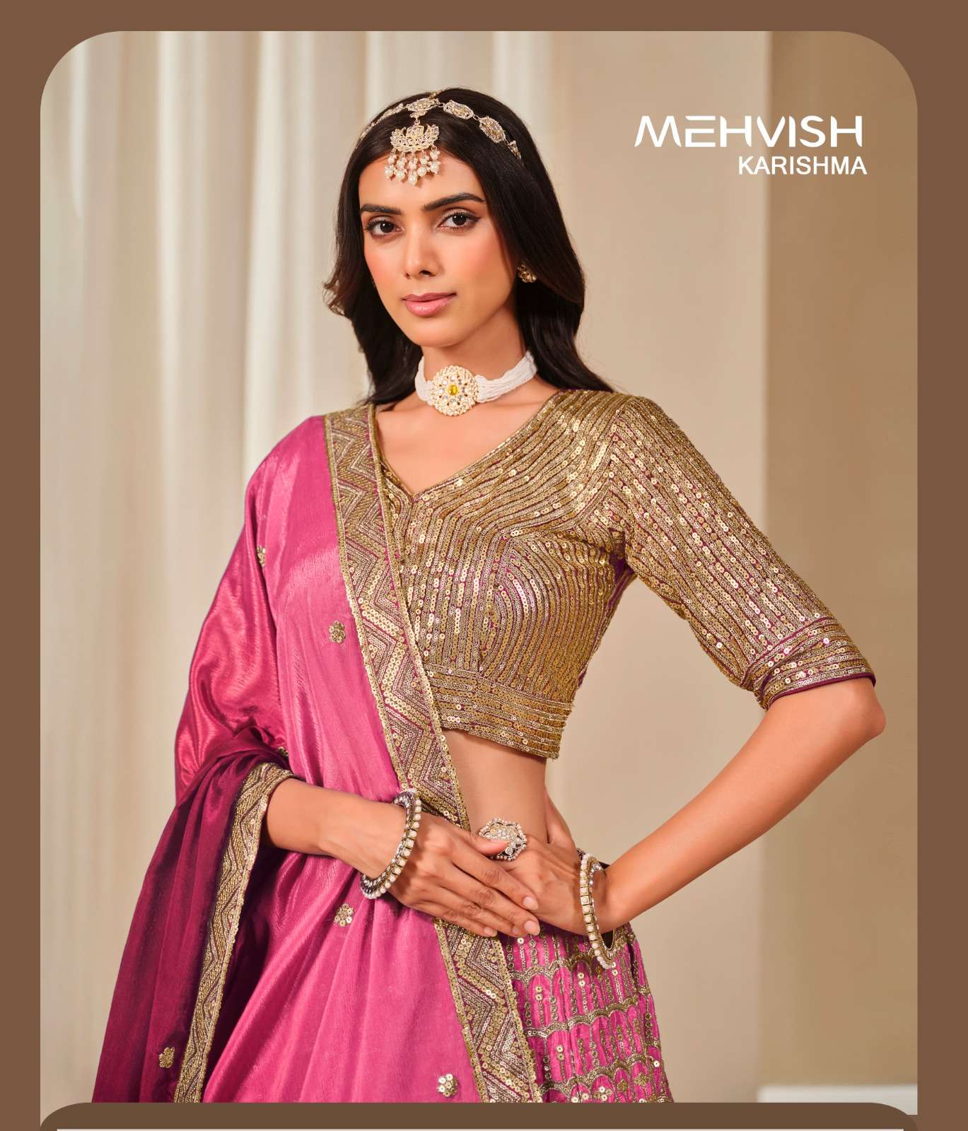 Mehvish Karishma 1081 To 1084 Premium and soft Chinon Silk  ...