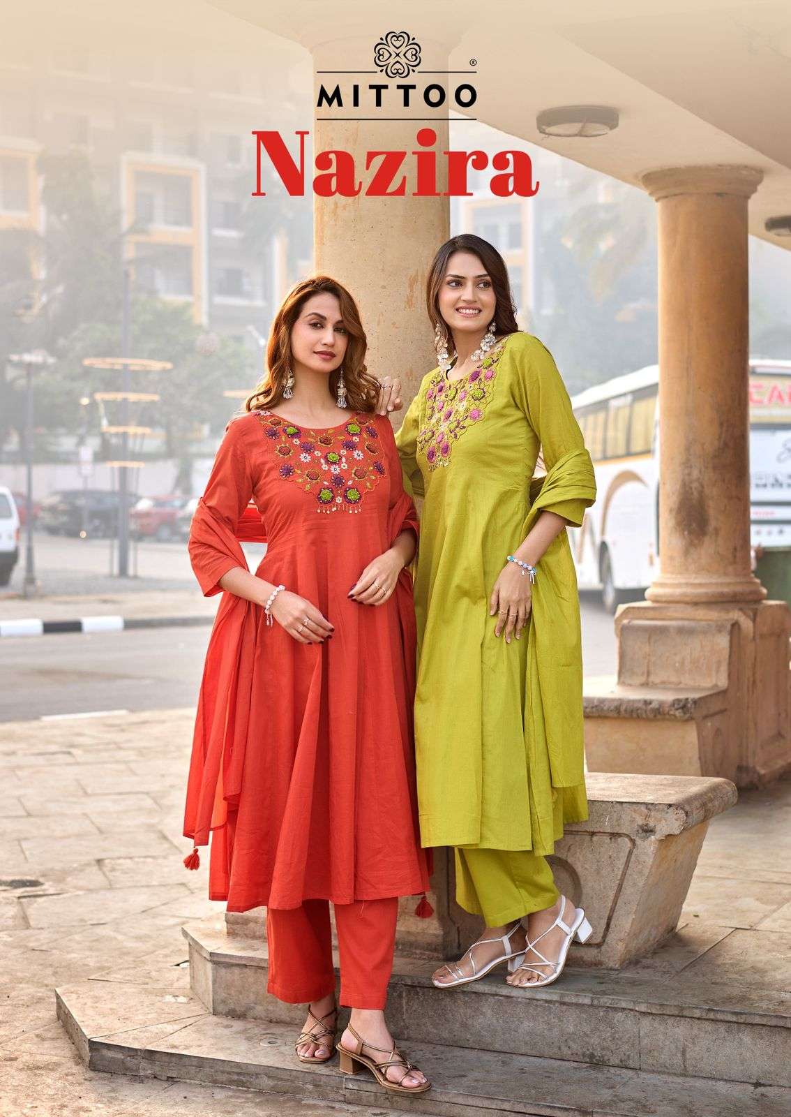 MITTOO NAZIRA MULL COTTON THREAD WORK READYMADE SALWAR SUIT ...