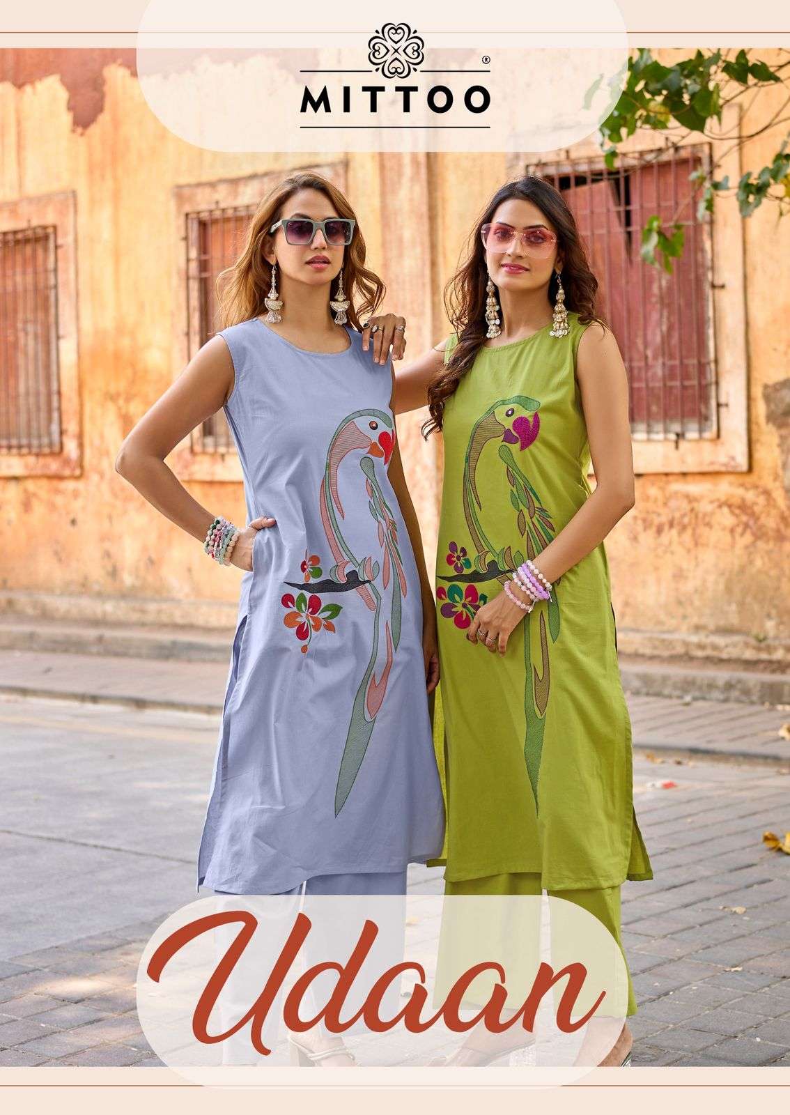 MITTOO UDAAN DHABU COTTON WITH POCKET PANT KURTI CORD SET BU...