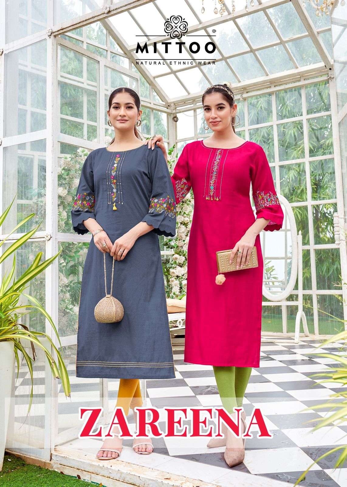 MITTOO ZAREENA VOL 1 HEAVY RAYON THREAD WORK KURTI CLASSIC S...