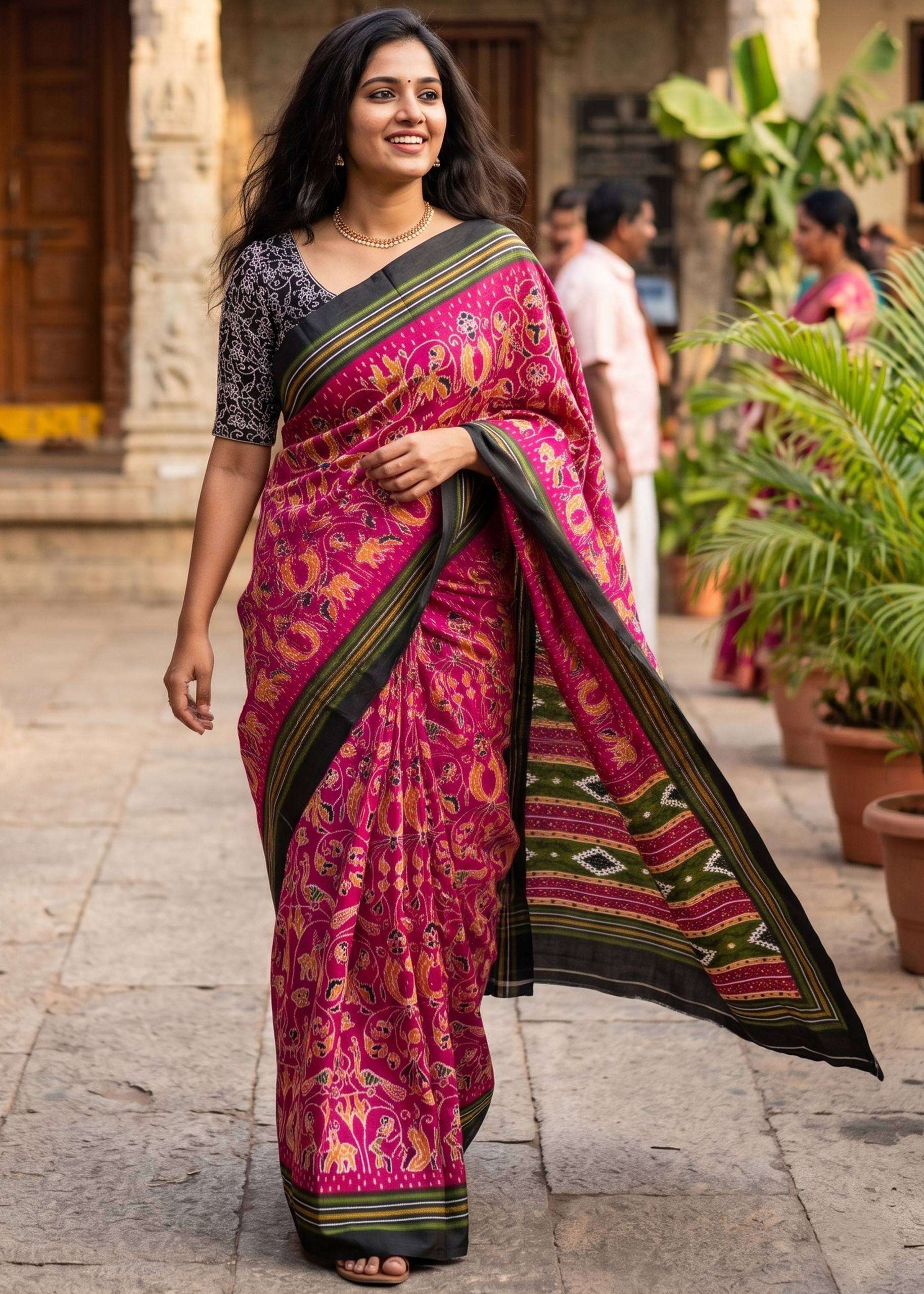  MULMUL COTTON FABRIC WITH BEAUTIFUL AND TRADITIONAL PATOLA ...