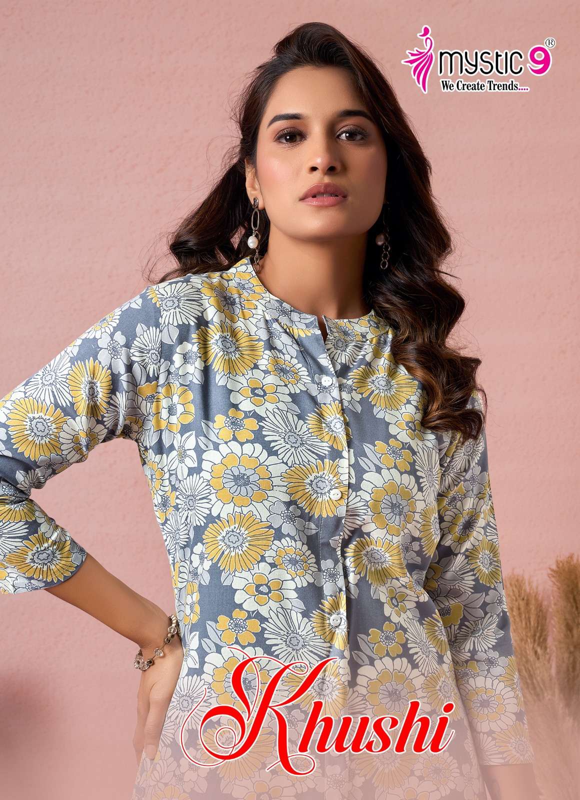 MYSTIC 9 KHUSHI VOL 8 TREND INDIA VISCOSE PRINT CO ORD SET C...