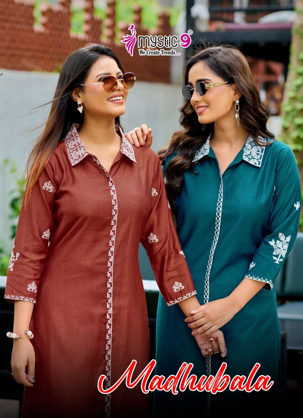 MYSTIC 9 MADHUBALA VOL 1 DYED STRAIGHT CUT CO ORD SET VIRAL ...